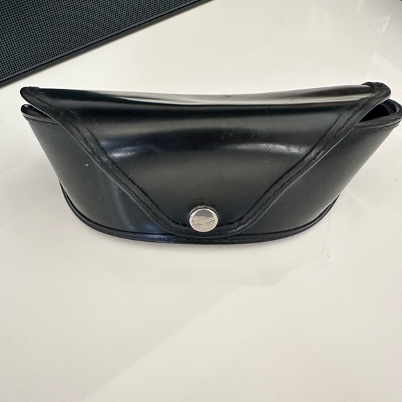 Salvatore FERRAGAMO black sunglass case. CASE ONLY